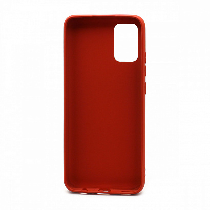 Чехол силиконовый с кожаной вставкой Leather Cover для Samsung Galaxy A02S/M02S/A03S красный