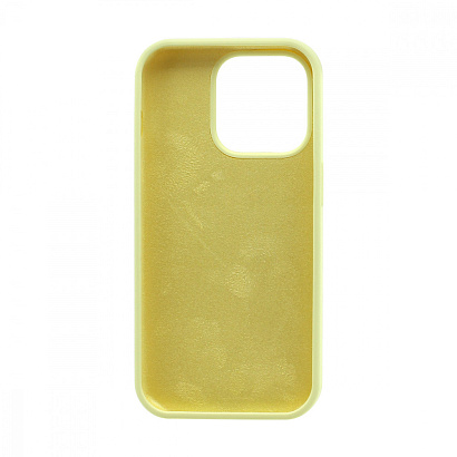 Чехол Silicone Case без лого для Apple iPhone 14 Pro/6.1 (полная защита) (051) желтый
