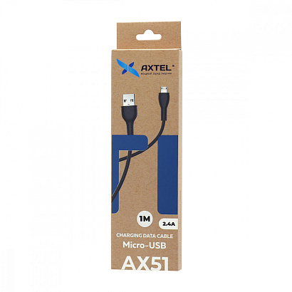 Кабель USB - Micro USB Axtel AX51 (100см) черный