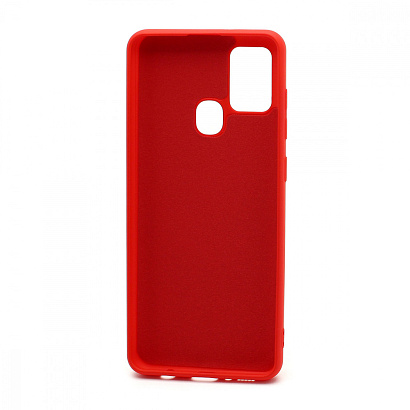Чехол Silicone Case NEW ERA (накладка/силикон) для Samsung Galaxy A21S красный