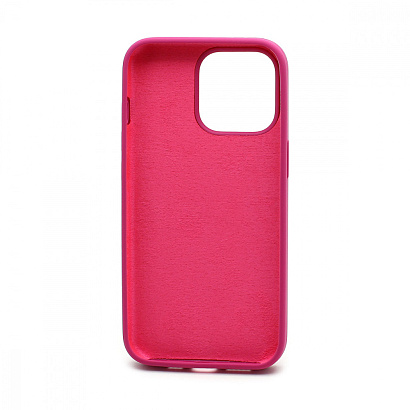 Чехол Silicone Case без лого для Apple iPhone 13 Pro/6.1 (полная защита) (054) темно розовый