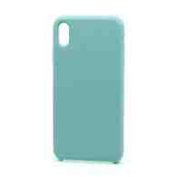 Чехол Silicone Case без лого для Apple iPhone XS Max (044) синий