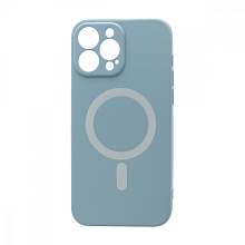 Чехол Magnet для Apple iPhone 13 Pro Max/6.7 (Soft Touch/MSafe) серый