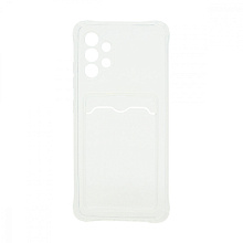 Чехол с кармашком для Samsung Galaxy A32 4G прозрачный (001)