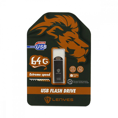 USB 64GB Lenyes (UD021) серебро