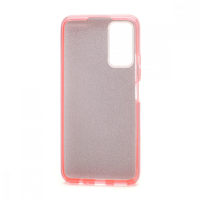 Чехол Fashion с блестками силикон-пластик для Huawei Honor 10X Lite розовый