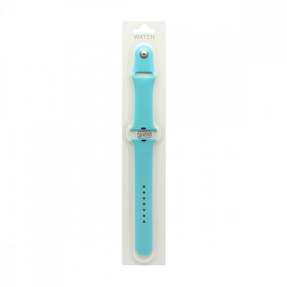 Силиконовый ремешoк для часов Apple Watch 38/40мм голубой (021) (L)