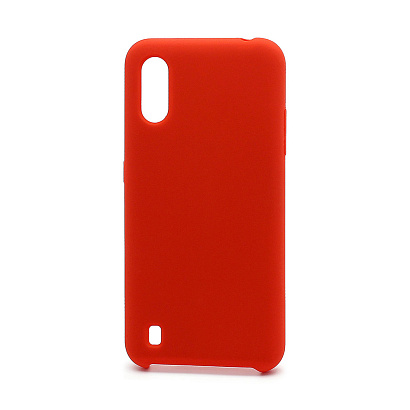 Чехол Silicone Cover Color для Samsung Galaxy A01 (001) красный