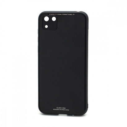 Чехол со стеклянной вставкой без лого для Huawei Honor 9S/Y5p черный