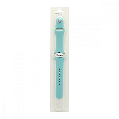 Силиконовый ремешoк для часов Apple Watch 38/40мм голубой (021) (S)