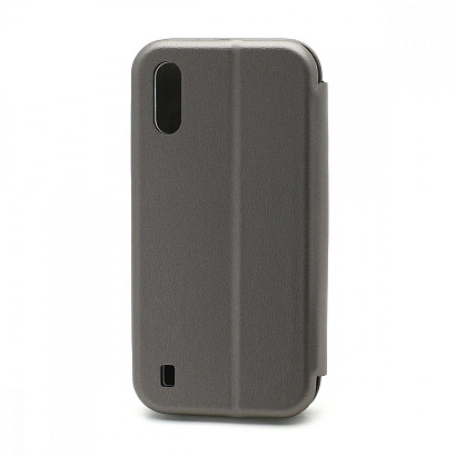 Чехол-книжка BF модельный (силикон/кожа) для Samsung Galaxy M01 серебристый