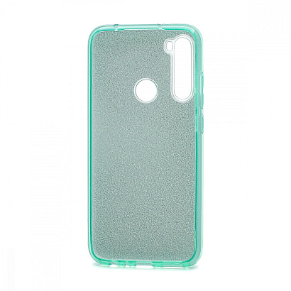 Чехол Fashion с блестками силикон-пластик для Xiaomi Redmi Note 8 зеленый