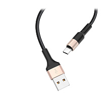 Кабель USB - Type-C HOCO X26 "Xpress" (2А, 100см) черно-золотой