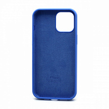 Чехол Silicone Case с лого для Apple iPhone 12 Pro Max/6.7 (полная защита) (003) синий
