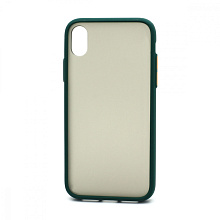 Чехол Shockproof Lite силикон-пластик для Apple iPhone XR зелено-оранжевый