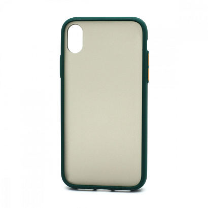 Чехол Shockproof Lite силикон-пластик для Apple iPhone XR зелено-оранжевый