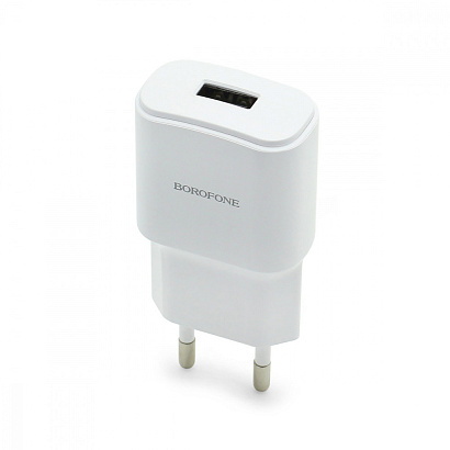 СЗУ с выходом USB Borofone BA48A (2.1А/кабель Lightning) белое