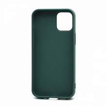 Чехол силиконовый с кожаной вставкой Leather Cover для Apple iPhone 12 mini/5.4 зеленый