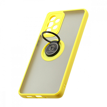 Чехол Shockproof Ring для Samsung Galaxy А33 (001) желто-черный