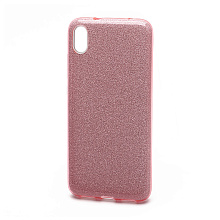 Чехол Fashion с блестками силикон-пластик для Xiaomi Redmi 7A розовый