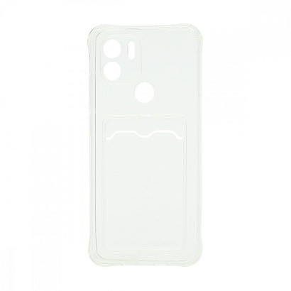 Чехол с кармашком для Xiaomi Redmi A1+ прозрачный (001)