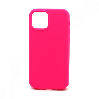 Чехол Silicone Case без лого для Apple iPhone 13 mini/5.4 (полная защита) (047) ярко розовый