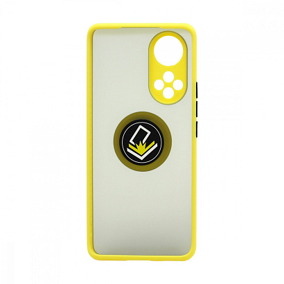Чехол Shockproof Ring для Huawei Honor 50/Nova 9 (001) желто-черный