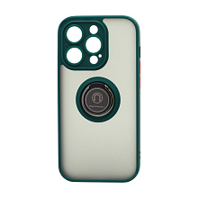 Чехол Shockproof Ring для Apple iPhone 14 Pro/6.1 (005) зелено-оранжевый