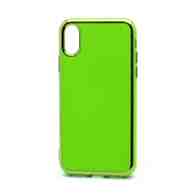 Чехол Silicone case Onyx Clear (накладка/силикон) для Apple iPhone X/XS зеленый