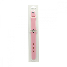 Силиконовый ремешoк для часов Apple Watch 38/40мм розовый (006) (L)