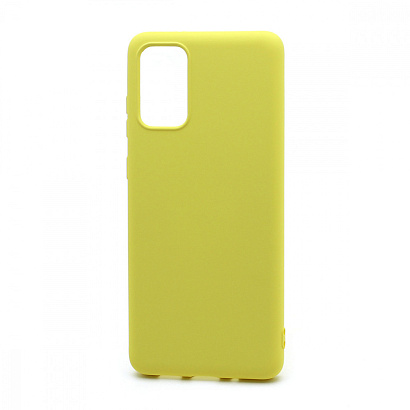 Чехол Silicone Case NEW ERA (накладка/силикон) для Samsung Galaxy S20 Plus желтый