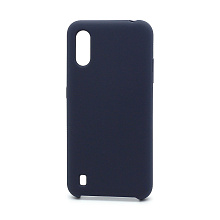 Чехол Silicone Cover Color для Samsung Galaxy A01 (008) темно синий