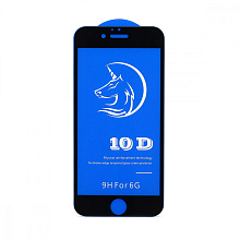 Защитное стекло 6D (T.M) для Apple iPhone 6/6S черное тех. пак