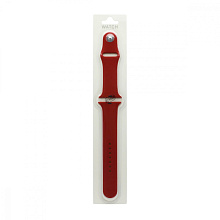Силиконовый ремешoк для часов Apple Watch 42/44мм красный (033) (L)