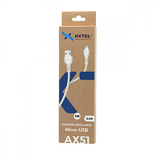 Кабель USB - Micro USB Axtel AX51 (100см) белый