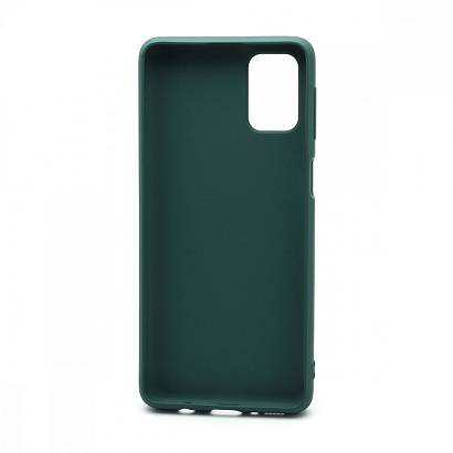 Чехол силиконовый с кожаной вставкой Leather Cover для Samsung Galaxy M31S зеленый