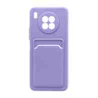 Чехол с кармашком и цветными кнопками для Huawei Honor 50 Lite/Nova 8i (008) сиреневый