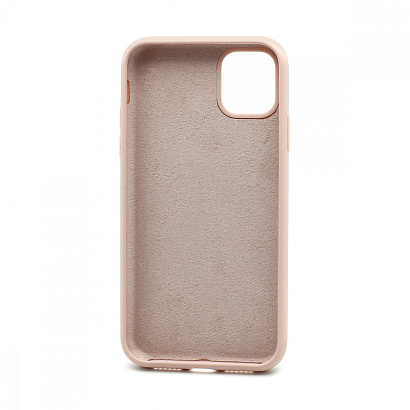 Чехол Silicone Case без лого для Apple iPhone 11/6.1 (полная защита) (019) розовый