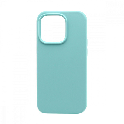 Чехол Silicone Case без лого для Apple iPhone 14 Pro/6.1 (полная защита) (044) голубой