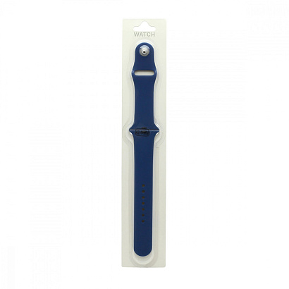 Силиконовый ремешoк для часов Apple Watch 42/44мм синий (020) (S)