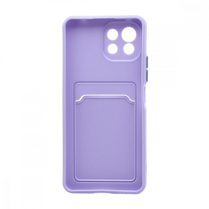 Чехол с кармашком и цветными кнопками для Xiaomi 11 Lite (008) сиреневый