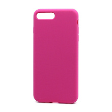 Чехол Silicone Case без лого для Apple iPhone 7/8 Plus (полная защита) (054) темно розовый