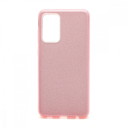 Чехол Fashion с блестками силикон-пластик для Samsung Galaxy A72 розовый