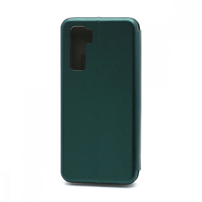 Чехол-книжка BF модельный (силикон/кожа) для Huawei Honor 30S/Nova 7SE зеленый