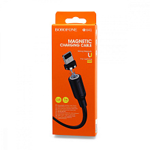 Кабель USB - Lightning Borofone BX41 "Amiable" (2.4А, 100см) магнитный черный