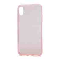 Чехол силиконовый с блестками прозрачный для Apple iPhone XS Max розовый