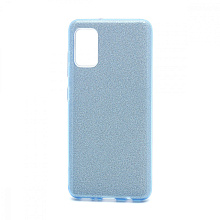 Чехол Fashion с блестками силикон-пластик для Samsung Galaxy A41 голубой