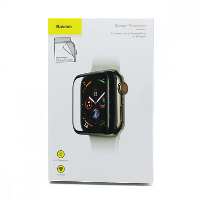 Защитное стекло BASEUS для Apple Watch Series 4/5/6/SE 40mm черное (SGAPWA4-G01)