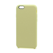 Чехол Silicone Case без лого для Apple iPhone 6/6S (051) светло желтый
