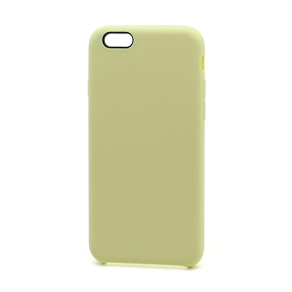 Чехол Silicone Case без лого для Apple iPhone 6/6S (051) светло желтый